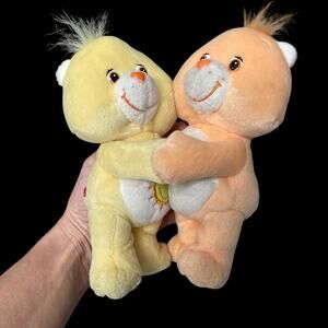 Care Bears Cuddle Pairs Plush Funshine & Friend Bear Vintage 2002 Stuffed Toys